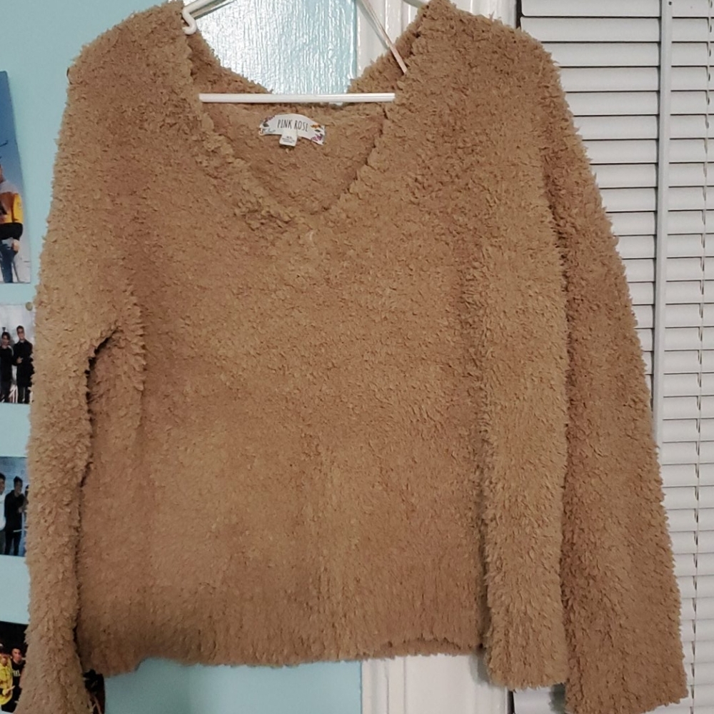 Tan shirt, cute for the holidays